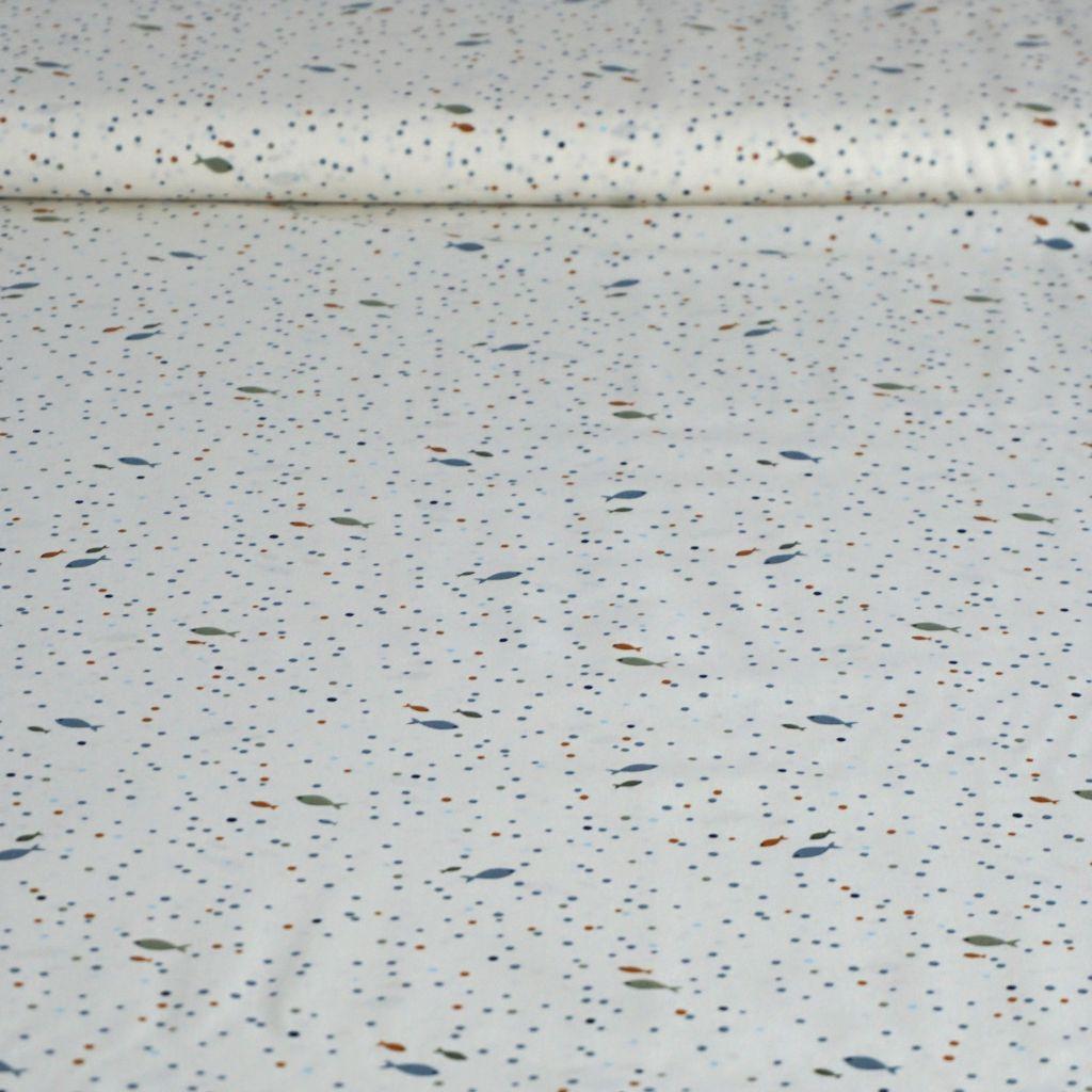 Preview: Baumwollstoff Motivdruck kleine Fische